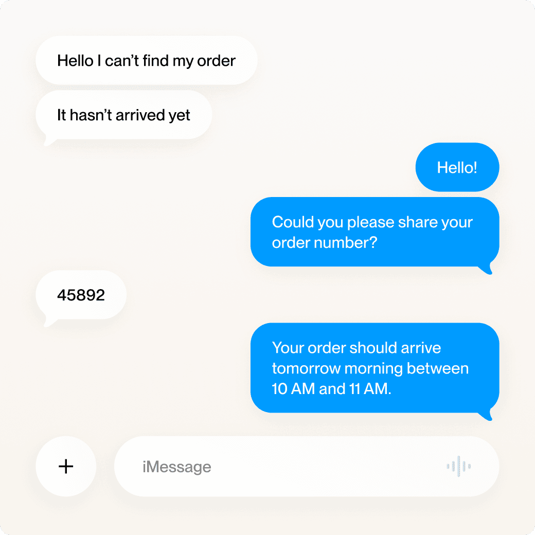 SMS support for your customers on mobile illustration